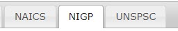 NAICS, NIGP, UNSPSC